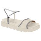 Sandália Papete Feminina Branco Off Cristal Vizzano 6459.136