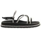 Sandália Papete Feminina Flatform Brilho Strass