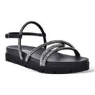 Sandália Papete Feminina Flatform Tiras Strass 23-17203-01 Sandália Papete Feminina Flatform Tiras Strass 23-17203-01