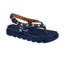 Sandália Papete Feminina Flatform Tratorada com Tachas Vizzano 6510.125 - Mooca - 37 - Azul Marinho - 38