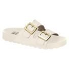 Sandália Papete Feminina Moleca Fivela Off White Sandália Papete Feminina Moleca Fivela Off White