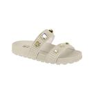 Sandália Papete Feminina Moleca Slide Pins Off White