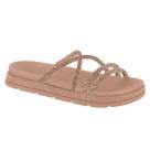 Sandália Papete Feminina Moleca Tiras Strass Macia 5490 112 Sandália Papete Feminina Moleca Tiras Strass Macia 5490 112