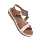 Sandalia Papete Feminina Tira Largas Flatform New Face 26105