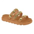Sandália papete feminina vizzano 6510.102 tratorada tiras spike