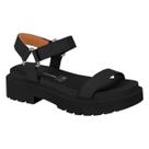 Sandália Papete Feminina Vizzano Flatform Tratorada Confortável Leve Preto
