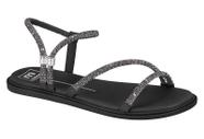 Sandália Papete Flat Moleca Calce Fácil Black Diamond/Preto Ref.: 5450.237