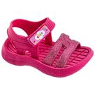 Sandália Papete Infantil Barbie Feminina Baby Glitter Brilho Rosa Fofa Conforto