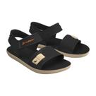 Sandália Papete Infantil Kick Bege Preto Rider 12354-BO019