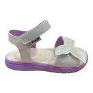 Sandália Papete Infantil Pampili Bia Sereia Branco Lilás 763.007