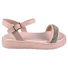 Sandália Papete Kidy Infantil Menina Flatform Conforto Strass Rosa Original Cor:NudeTamanho:28