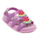 Sandália Papete Menina Infantil Plugt Mini Bizz Watermelon Melancia Violeta
