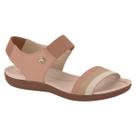 Sandália Papete Modare Feminina Ortopédica Anatômica Elástico 7125.241 Cor:Camel-Creme-Mostarda/CamelTamanho:38