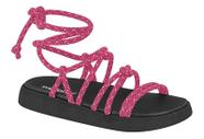Sandália Papete Moleca de amarração Multi Pink Ref.: 5469.111 Sandália Papete Moleca de amarração Multi Pink Ref.: 5469.111