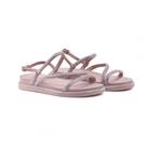Sandália Papete Rasteirinha Feminina Moda Verão Casual Sola Leve Macia Tiras Fivela Estilo Conforto