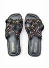 sandalia papete rasteirinha flat luxo strass brilho palmilha ultra comfort