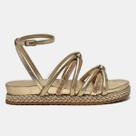 Sandália Papete Via Marte Metal Flex 23-10410-01/ Gold