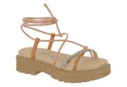 Sandália Papete Vizzano Flatform Brilho de Amarrar