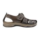Sandália Pegada Masculina Couro Cravo