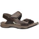 Sandália Pegada Masculina Couro Idoso Confortável Casual