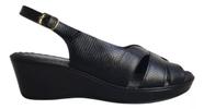 Sandália Piccadilly Slingback Salto Anabela Médio UltraConfortável Feminina 540.370 (65717)