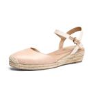 Sandália Plataforma Anabela DREAM PAIRS DPW211 Nude Damasco Sandália Plataforma Anabela DREAM PAIRS DPW211 Nude Damasco