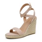 Sandália Plataforma Anabela Espadrille Nude DREAM PAIRS, Tamanho 38