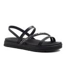 Sandália Plataforma Preto Salto Flatform Conforto Moleca Papete