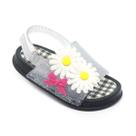 Sandália Plugt Mini Bizz Flor Margarida Gliter Preto 201.031