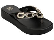 Sandália Preto Chain Zaxy