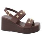 Sandalia quiz feminina plataforma casual 69-1869-23 marrom Sandalia quiz feminina plataforma casual 69-1869-23 marrom