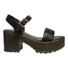 Sandalia quiz feminina salto medio platforma casual 69-1935-02 preto