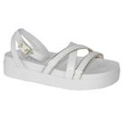 Sandália Ramarim Feminina Flatform Cruzada Texturizada 36203 Sandália Ramarim Feminina Flatform Cruzada Texturizada 36203