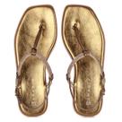 Sandália Ramarim Tira Meia Cana Nude e Bronze - Feminino Sandália Ramarim Tira Meia Cana Nude e Bronze - Feminino