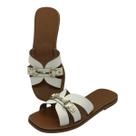 Sandalia Rasteira Bridão Off Miss Shoes Tamanho:34Cor:Off