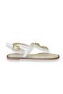 Sandália Rasteira De Dedo Pedras Off White Outshoes