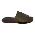 Sandalia Rasteira Feminina Couro Legítimo Verão Moda Casual Premium Confortável Dia a Dia Aberta Palmilha Macia Antiderrapante Estilosa Linda HMS