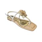 Sandália Rasteira Feminina Dakota Maxi Flor Bege DB011-00001 Tamanho:36Cor:Bege