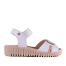 Sandália Rasteira Feminina Lia Line Comfort 234571813 Branco