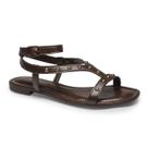 Sandalia Rasteira Feminina Mississipi Tornozelo Aplique Chic Metal Moda Casual Ref: J0422