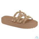 Sandália Rasteira Feminina Moleca Tiras Aplicações Conforto Estilo Casual Sandália Rasteira Feminina Moleca Tiras Aplicações Conforto Estilo Casual