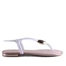 Sandália Rasteira Feminina Zariff 1028-477 Branco