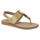 Sandália Rasteira Modare Conforto Pedras Casual Feminina Dourada Sandália Rasteira Modare Conforto Pedras Casual Feminina Dourada