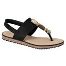 Sandália Rasteira Modare Conforto Pedras Casual Feminina Preto Sandália Rasteira Modare Conforto Pedras Casual Feminina Preto