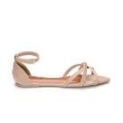 Sandalia rasteira sapato confortavel rose bico fino folha Sandalia rasteira sapato confortavel rose bico fino folha