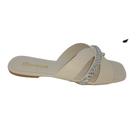 Sandalia Rasteira Slide Com Brilho Casual Dia a Dia Santinelli 89914
