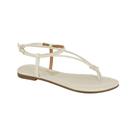 Sandália Rasteira Vizzano Feminina Tira Nó Delicada Off White Sandália Rasteira Vizzano Feminina Tira Nó Delicada Off White