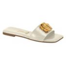 Sandália Rasteirinha Casual Feminino Vizzano 6553100 Branco