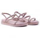 Sandália Rasteirinha Feminina Moda Casual Sola Leve Macia Tiras Fivela Estilo Conforto