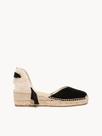 Sandália Romero Anabela 5 cm Camurça Preto